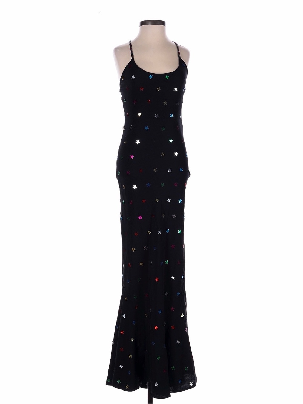 The Attico Sequin Star Slip Maxi Dress
